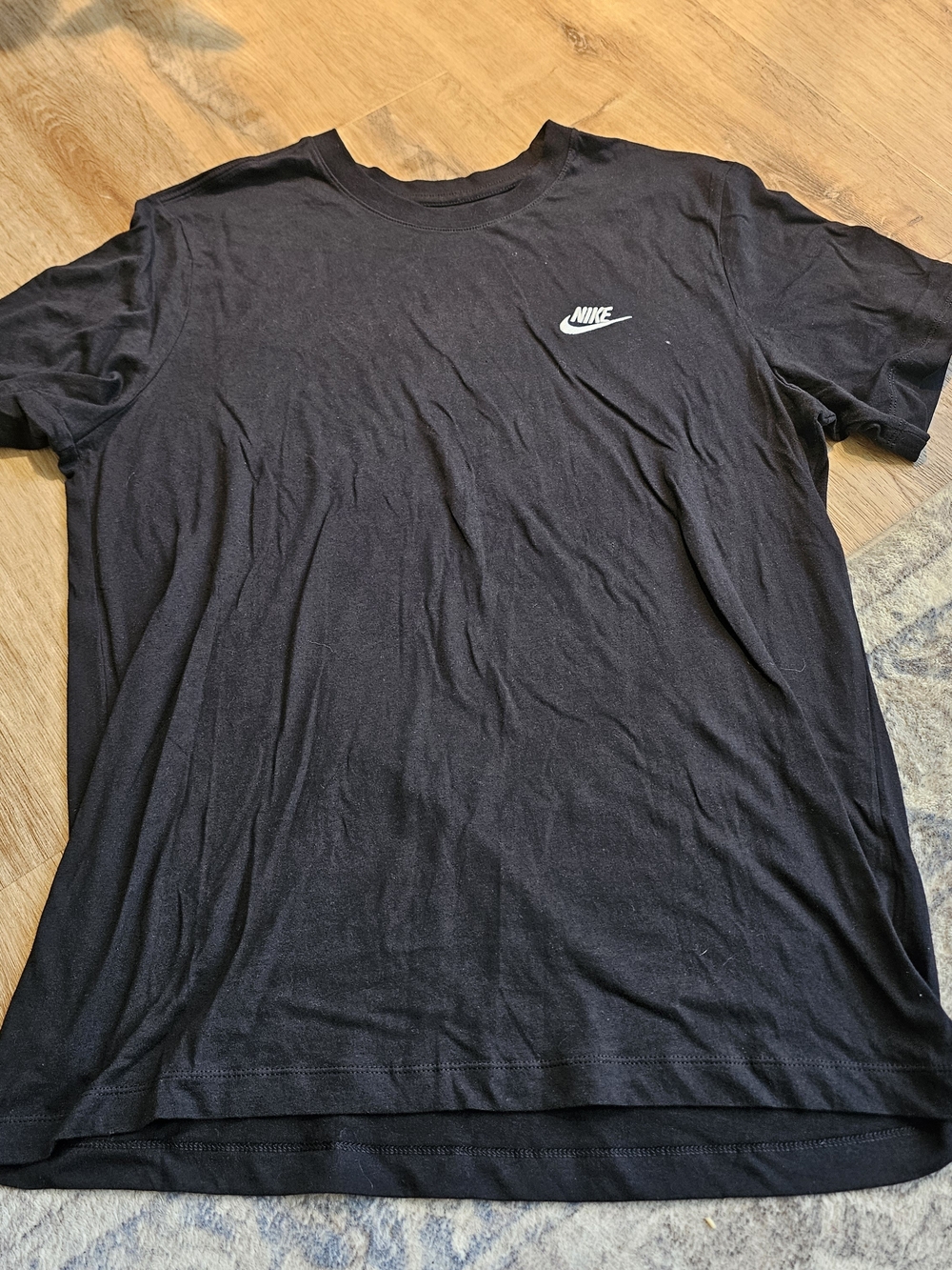 Nike Black Short Sleeve Tee with White Swoosh